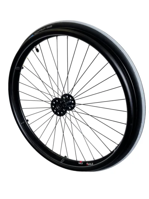 1 paar Rollstuhlräder Active Black Wheel 24" 12,0 mm oder 12,7mm Radlager