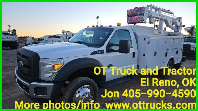 2013 Ford F-550 5000lb Crane 11ft Mechanics Service Bed Truck 6.7L Diesel