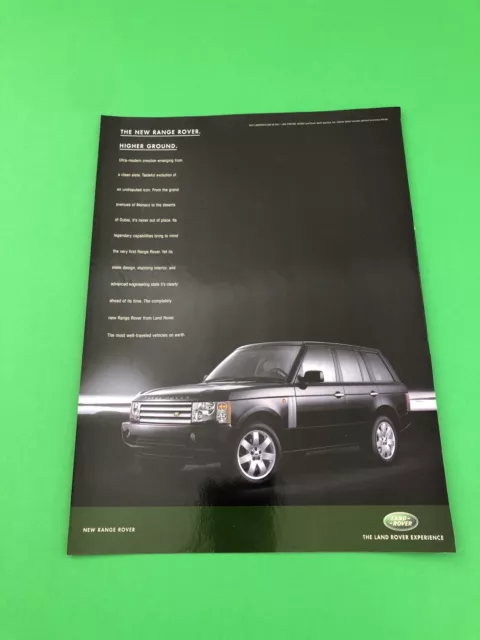 2001 2002 2003 2004 2005 Range Rover Original Print Ad Advertisement B33