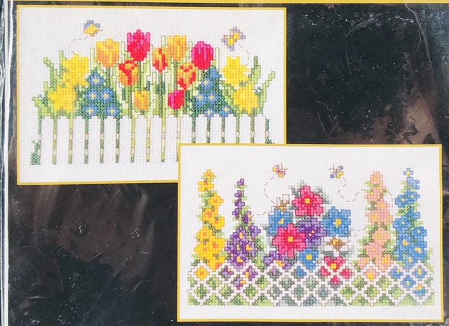 Floral Delight (2) Flower Garden Designs Bucilla Counted Cross Stitch Kit 43548