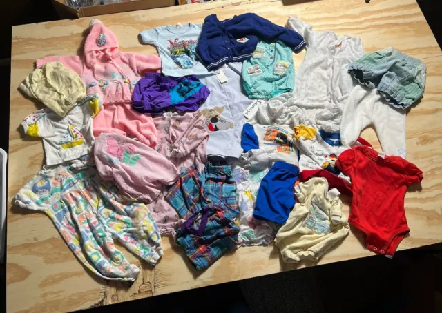 TODDLER CLOTHES vintage INFANT Boys Girls Clothing Lot 20+ Pieces.