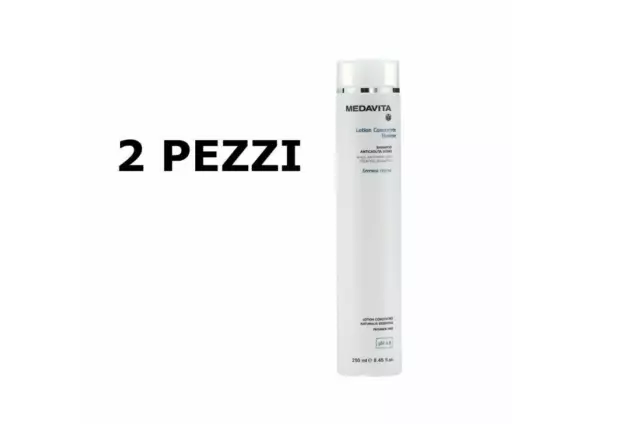 2x Medavita Lotion Concentree Homme Shampoo Anticaduta UOMO 250ml + 250ml