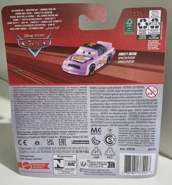 DISNEY PIXAR CARS MODEL CRUSTY ROTOR Vinile troupe N 76 MATTEL 1:55 ...