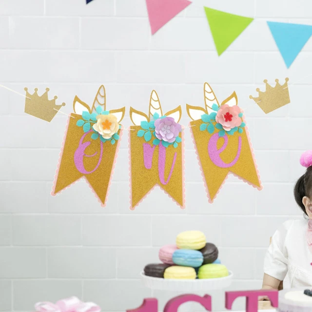BANNIÈRE DE CHAISE Haute Pour Un Anniversaire Bébé Petite Fille EUR 6