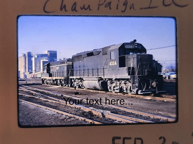 719 Orig Slide EMD 433A, IC 9127 at Champaign, IL 1968