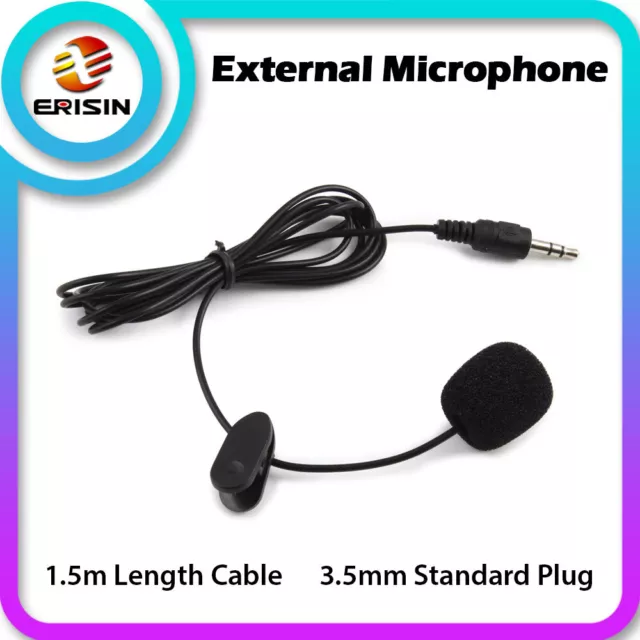 Universal 3.5mm Audio External Microphone for Car Stereo Headsfree laptop Clips