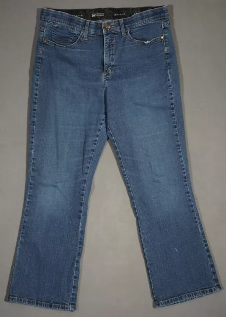 WD13421 AMAZING ***LEE*** COMFORT WAISTBAND BOOT CUT FIT WOMENS BLUE JEANS 34x28