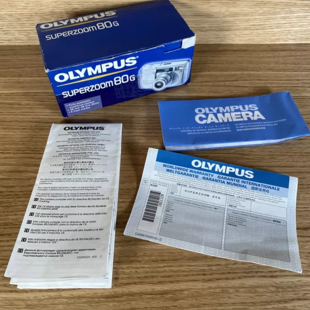 Olympus SuperZoom 80G ""NUR BOX & ANLEITUNG"" - keine Kamera enthalten