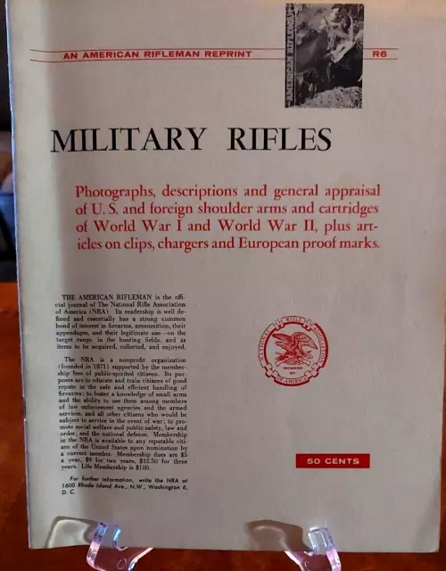 MILITARY RIFLES - An American Rifleman Reprint R6 WW1 WWII & Proof ...
