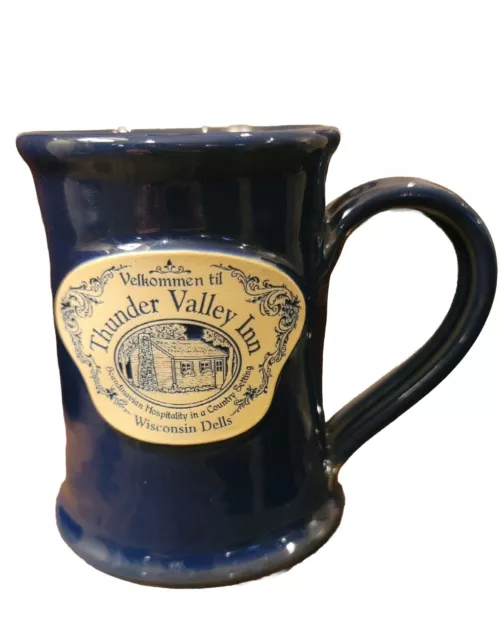 Deneen Pottery Coffee Mug Handmade Thunder Valley Inn Wisconsin Collectible