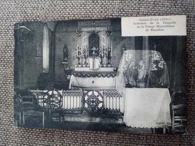 Cpa Saint Interior Prize Of The Chapel Of The Miraculous Virgin Of Beaulieu