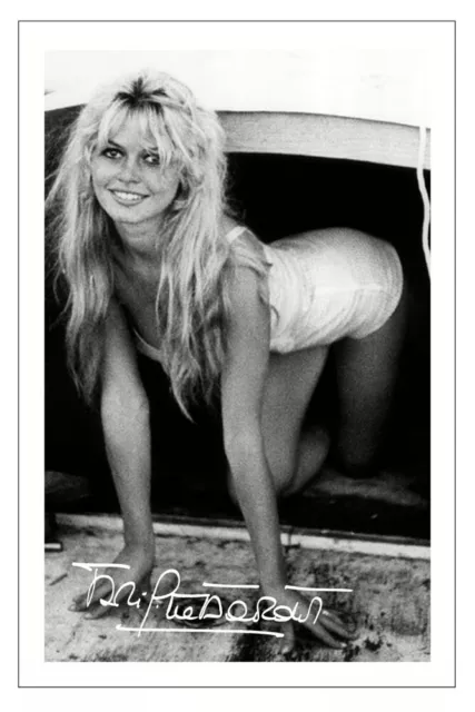 BRIGITTE BARDOT signiertes Autogramm FOTO Fan Geschenk Signaturdruck FILME