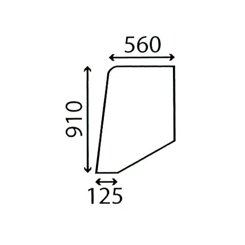 Door Glass For International 384 484 584 684 784 884 Tractors L Cab. 3