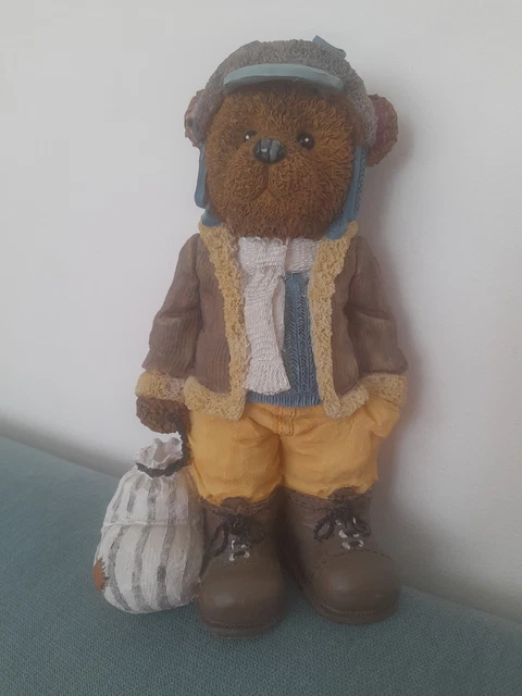 Biggles Bear Regency Fine Arts Large Figure 11" Preloved.