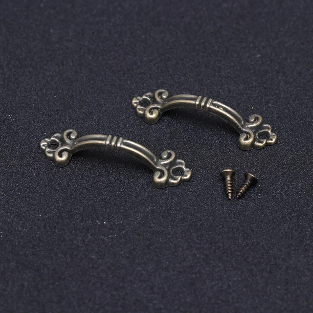 20 Pcs antique brass cabinet pulls vintage drawer pulls handle for cabinets draw