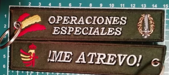 Llavero bordado OPERACIONES ESPECIALES EJERCITO TIERRA ESPAÑA ¡ME ATREVO!