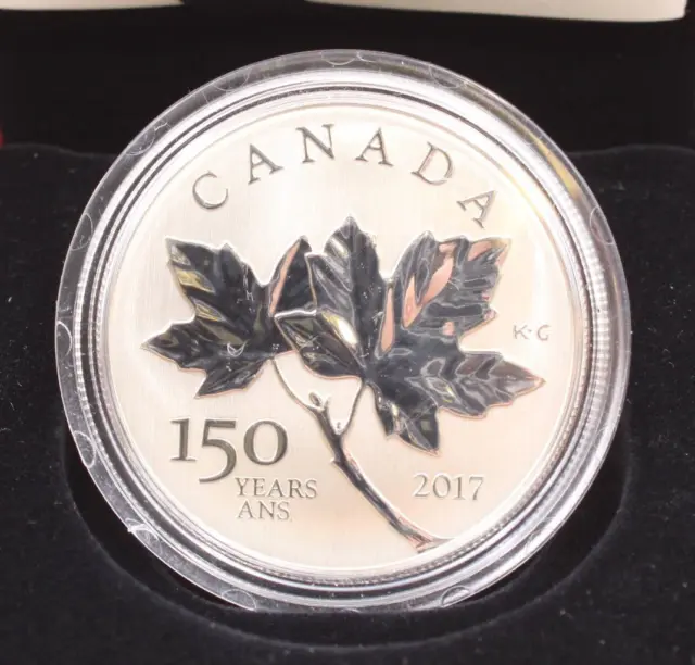 2017 '150 Years Maple Leaves' Specimen $10 Fine Silver 1/2oz Coin