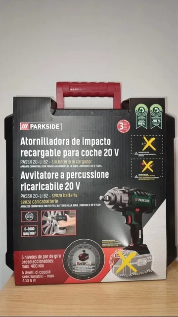 PARKSIDE AVVITATORE AD impulsi a batteria PASSK 20-Li X20V EUR 99,99