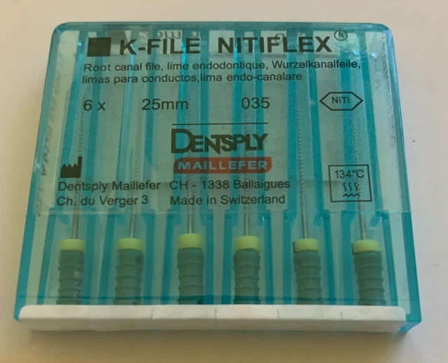 DENTSPLY KFILE NITIFLEX 035 NiTi Flexible Endo Root Canal Hand Files