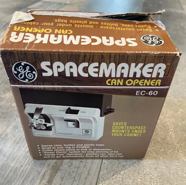 GE General Electric Under Cabinet Spacemaker CAN OPENER D2EC60 w