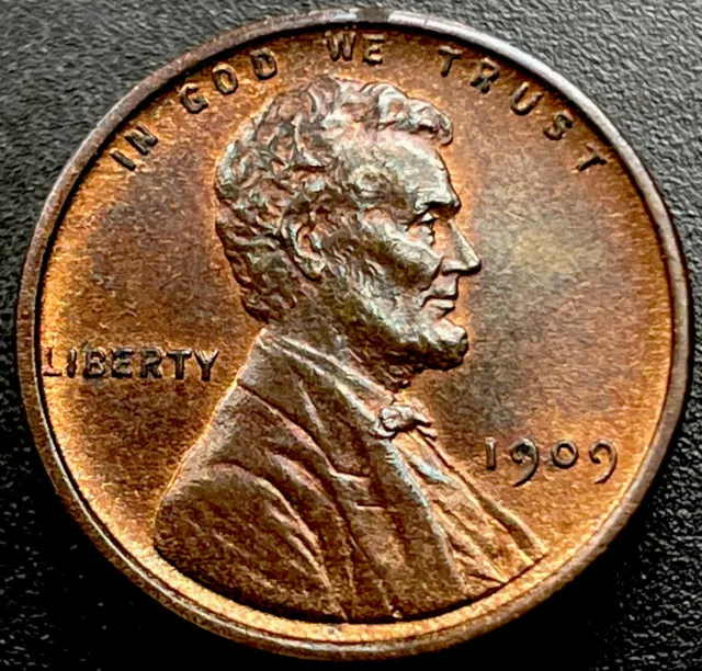 1909 VDB Lincoln Cent Wheat Penny, BU Red Brown “UNC”
