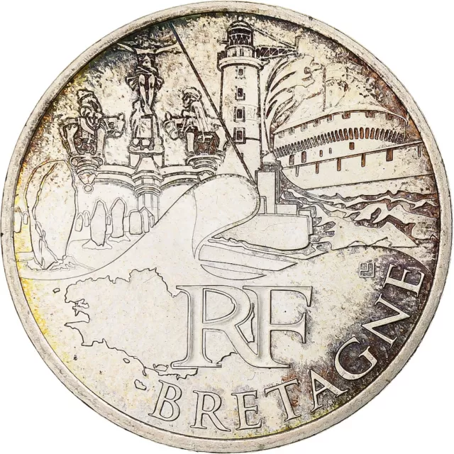 [#1280351] Francia, 10 Euro, Bretagne, 2011, Monnaie de Paris, SPL, Argento, KM: