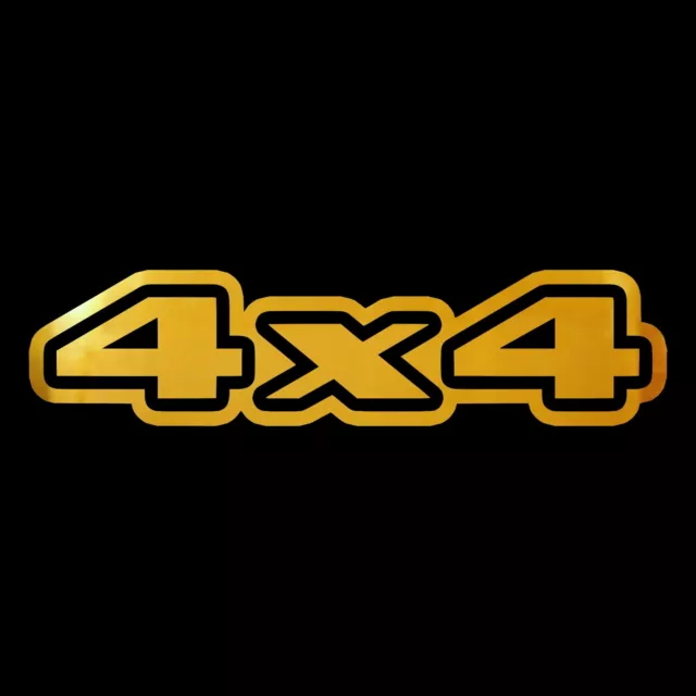 4x4 Decal - 4WD Sticker 2 Pack - Select Chrome Color And Size 3