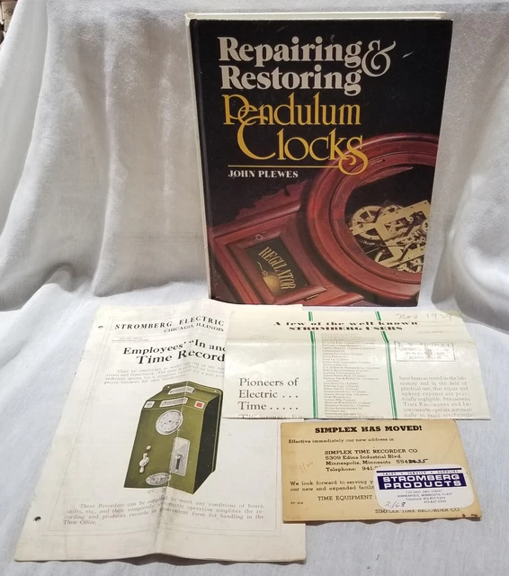 Hardcover Edition Repairing & Restoring Pendulum Clocks by John Plewes + Extras.