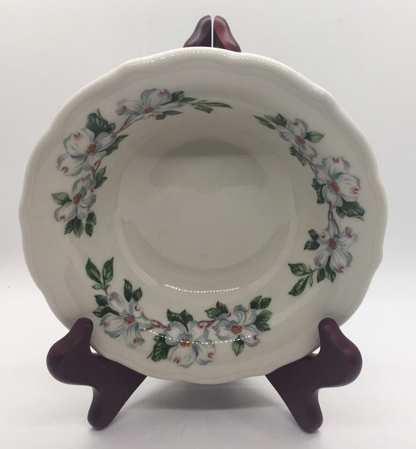 Syracuse China Scalloped Edge Dogwood Blossom Dessert Bowls. Set Of 5. EUC