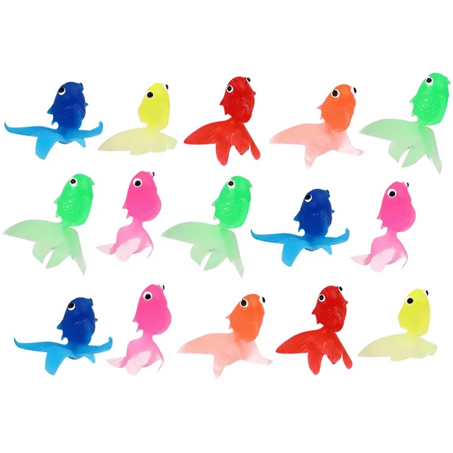 15Pcs Plastic Fish Toys Realistic Fake Fish Ocean Creatures Figure