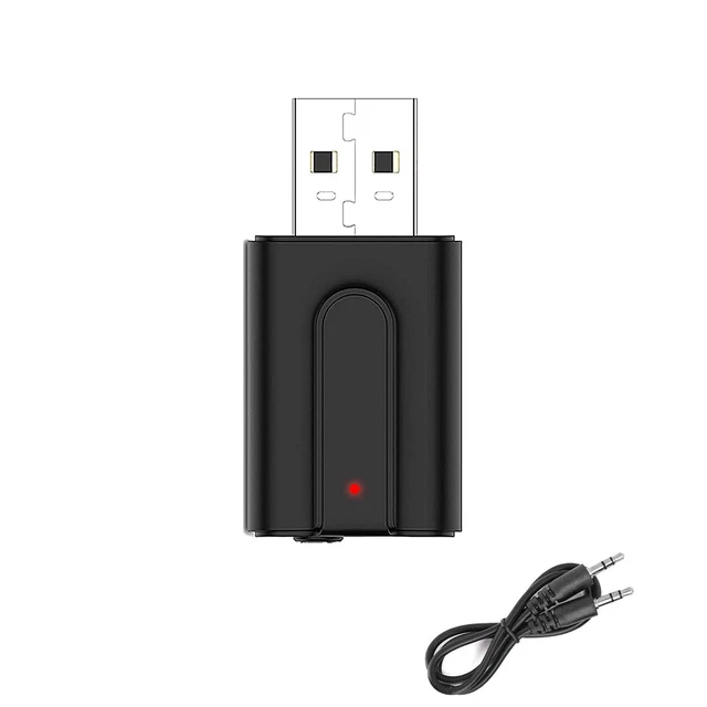Récepteur Bluetooth 5.0 USB Vers AUX 3,5 Mm / RCA – Adaptateur Audio Sans Fil Stéréo Pour Voiture, Maison, Enceintes