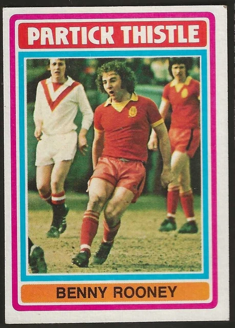 Topps-Football (Scottish Red Back 1976)-#114- Partick Thistle - Rooney