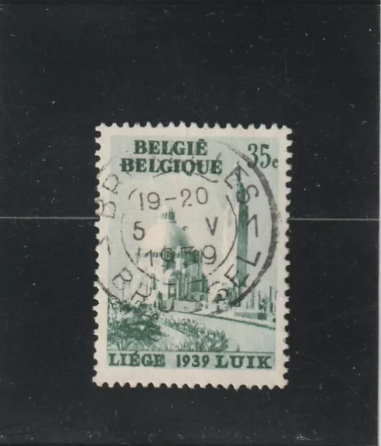 L5974 BELGIQUE TIMBRE N° Y&T 484 de 1938 " Basilique de Cointe " Oblitéré
