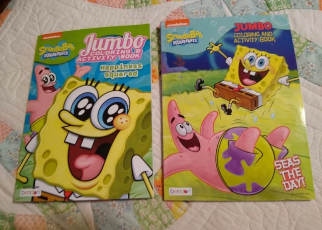 SPONGEBOB SQUAREPANTS JUMBO Coloring & Activity Book 2-Pack £9.65 ...