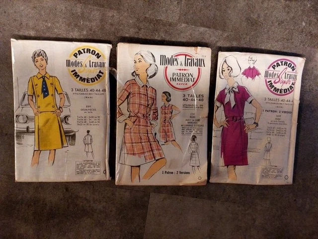 Patron MODES ET TRAVAUX N°170 Pour Robe En Shantung - Tailles 40, 44, 48 - Patron Jamais Utilisé