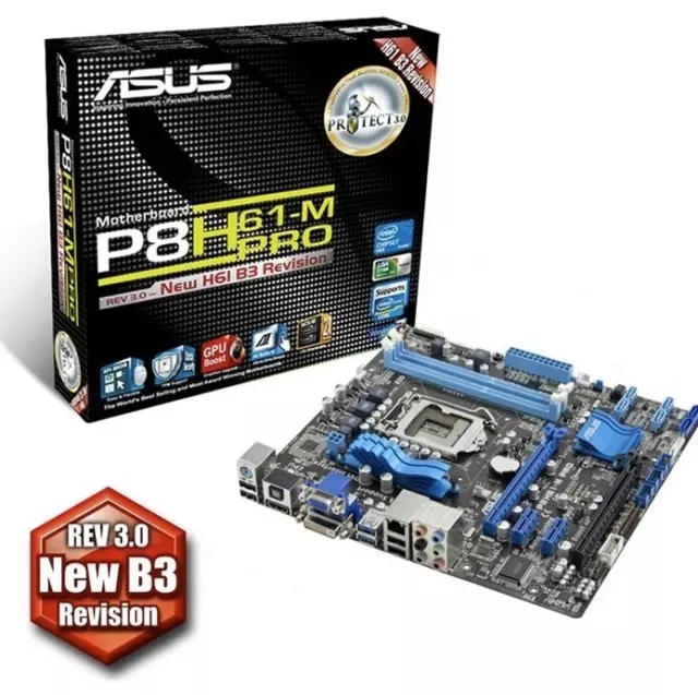 Asus P8H61-M Pro Socket Lga 1155 Gaming, Ddr3. B3 Revision.