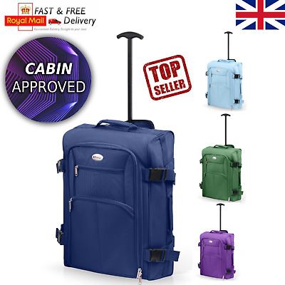 Ryanair 55 cm Cabin Carry On Hand Luggage Suitcase Approved Trolley Case Bag UK