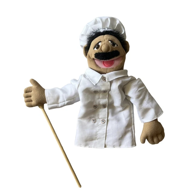 MELISSA & DOUG Chef Puppet 2553 With Stick Chef PeePee Pee Pee 13" Red