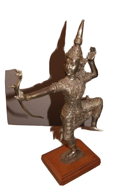 Asiatika vintage/antico. Ballerino di serpente combattente argentato?