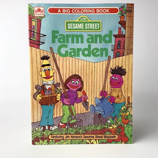 VINTAGE SESAME STREET Coloring Book 1987 Ernie's Coloring Collection