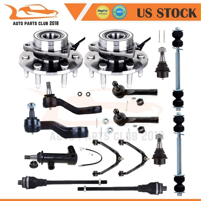 Fit For 1999-2006 GMC Sierra 1500 15x Front Upper Tie Rod End Wheel Hub Bearing