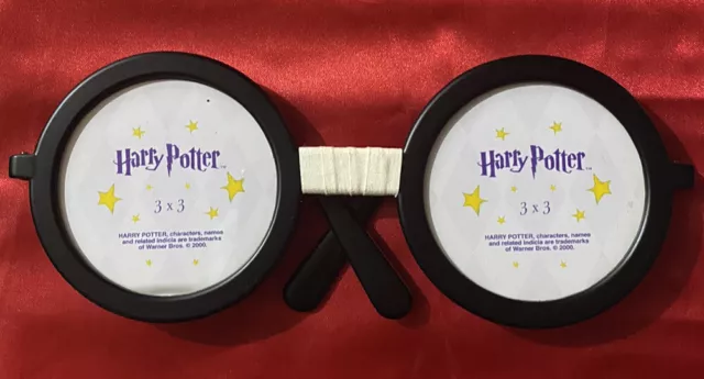 Vintage 2000 Harry Potter Metal Glasses Picture Frame 3" x 3" Diameter