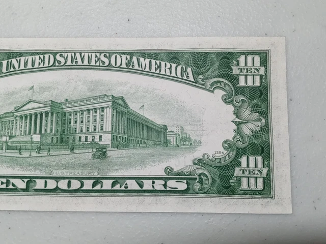 High Grade 1934 C $10 Ten Dollar Silver Certificate Note Blue Seal, A84 6