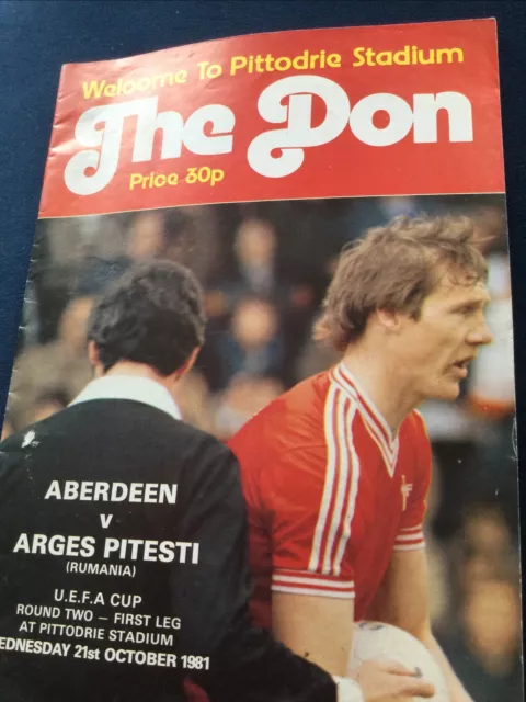 Aberdeen v Arges Pitesti UEFA Cup 1981/82