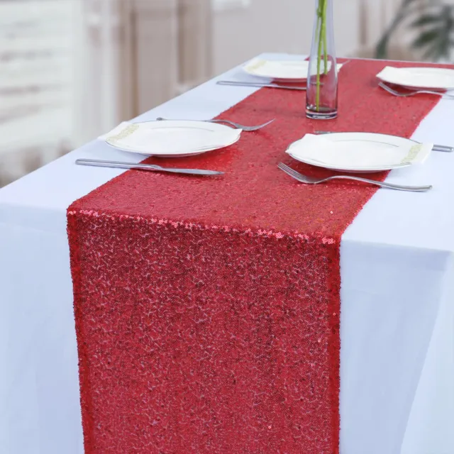 Table Runner Sequin Shiny Sparkly Fabric Wedding Party Table Decoration Runners 3