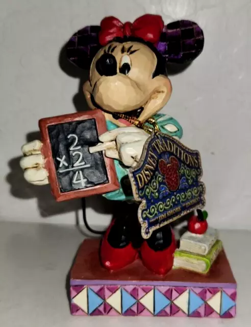 Jim Shore Disney Traditions Minnie Mouse Top of the Class Figurine Enesco 403147