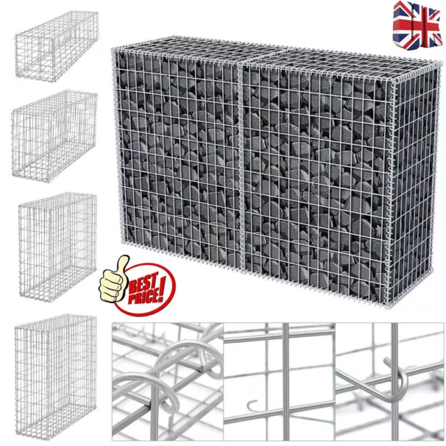 Gabion Stone Basket Cages Retaining Wall Heavy Duty Wire Fence