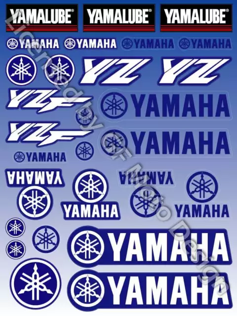 Yamalube Motocross Stickers 9,4 x 12,6 in 29 Aufkleber YZ-F 85 125 & 450 250 178