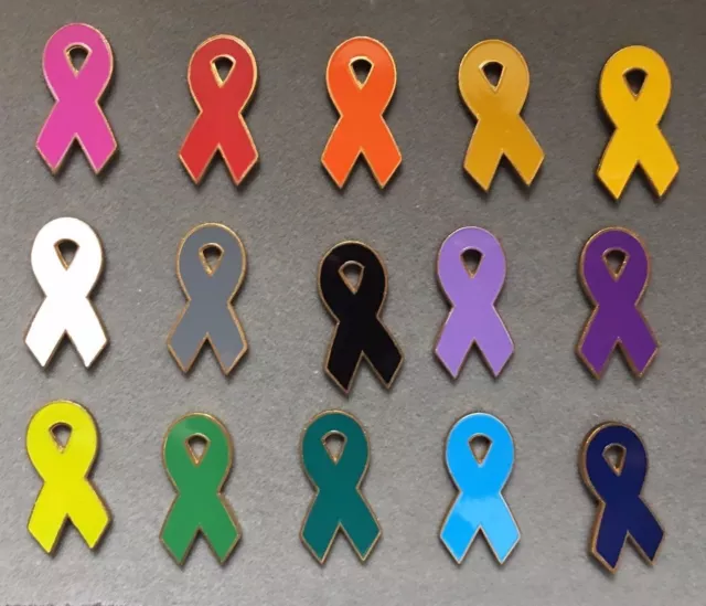 Awareness Ribbon Lapel Pin Cancer Support USA MADE