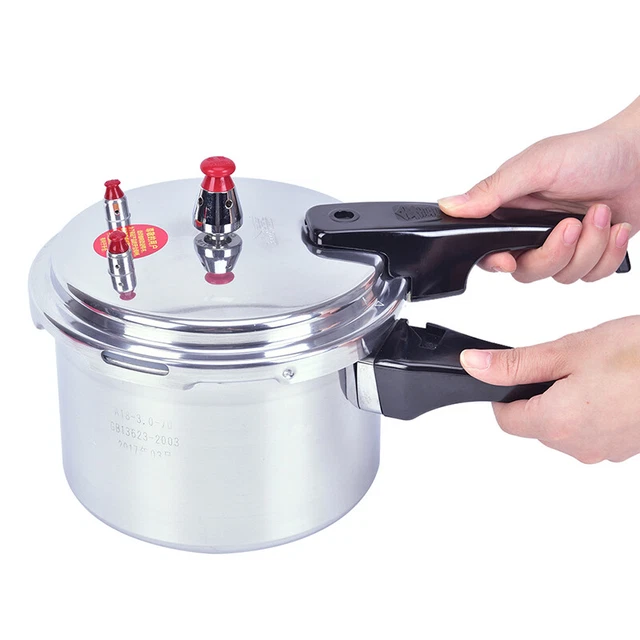 3L 18cm Aluminum Alloy Pressure Cooker Rice Beans Meat Soup Steaming CookiZ1- Sg